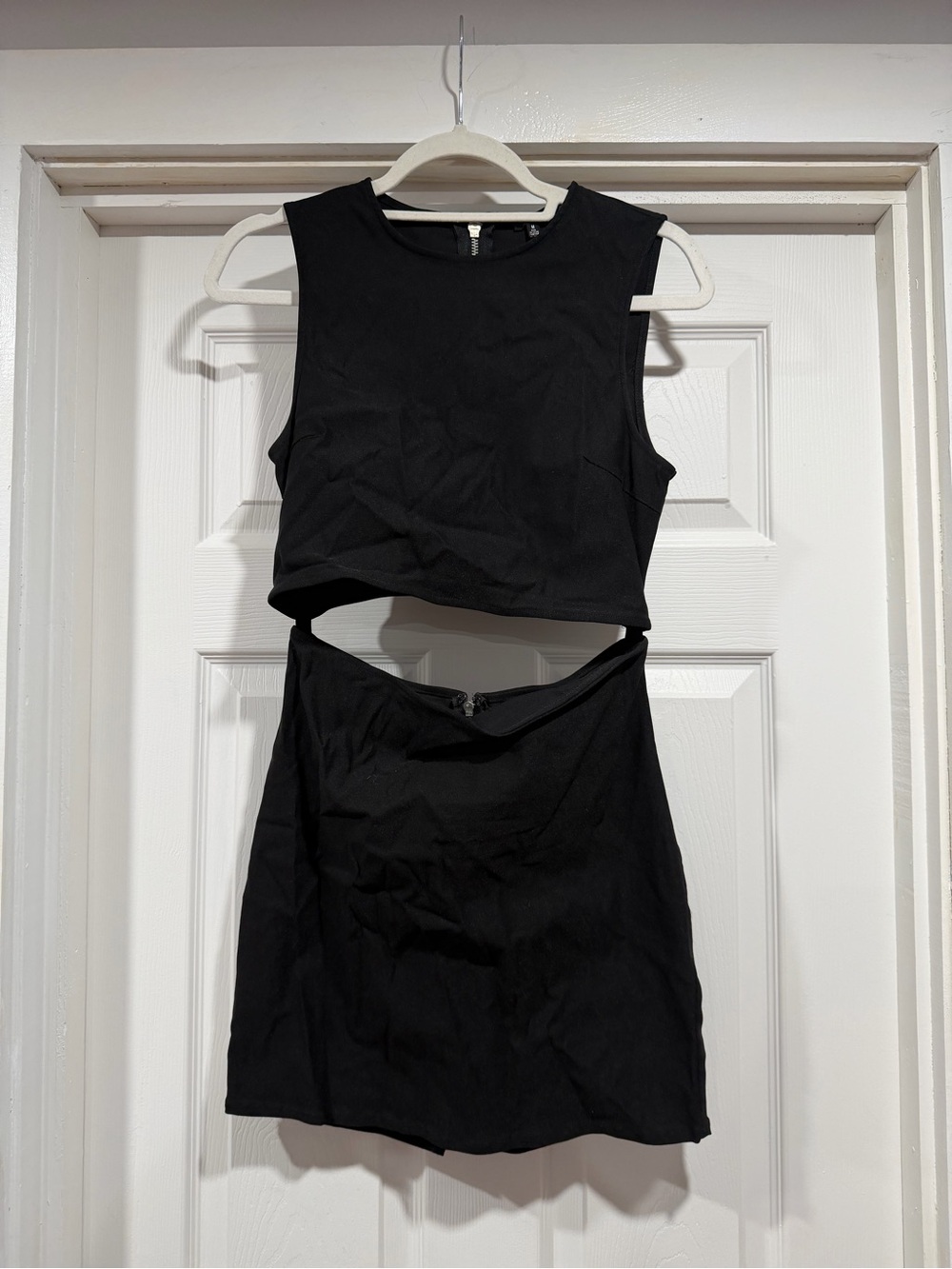 Chic Black Combined Set Mini Dress